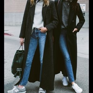 Zara black maxi coat